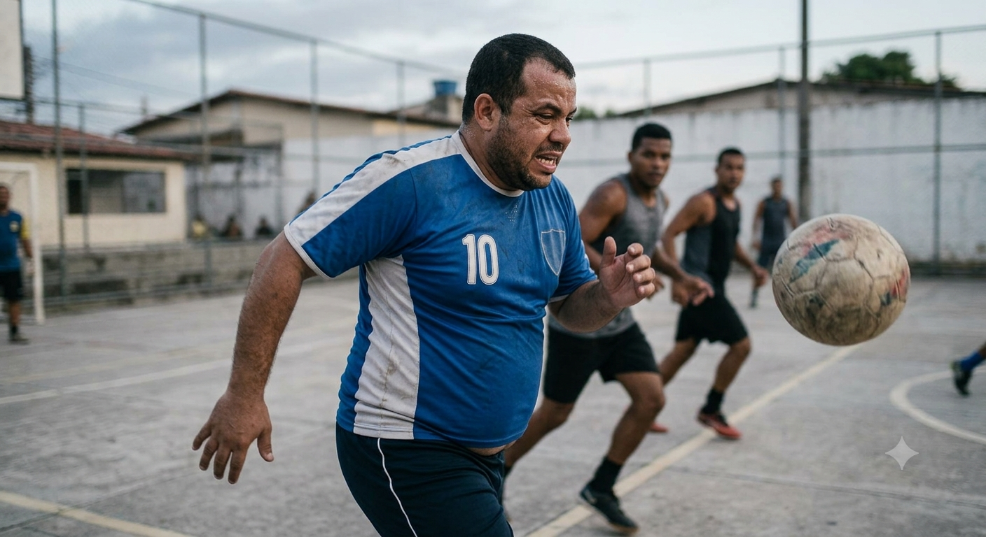 Cansaço durante o futebol